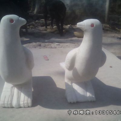 石雕动物鸽子