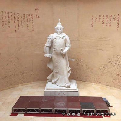 石雕名将岳飞