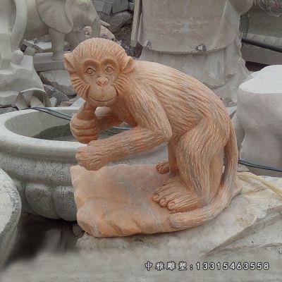 石雕动物猴子