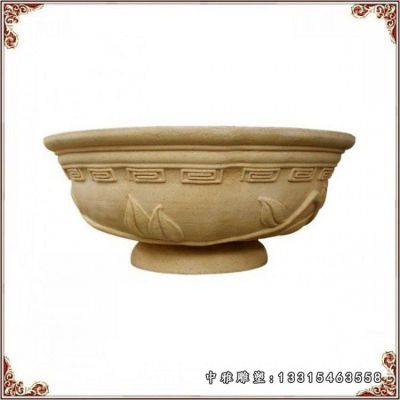 别墅石雕花盆