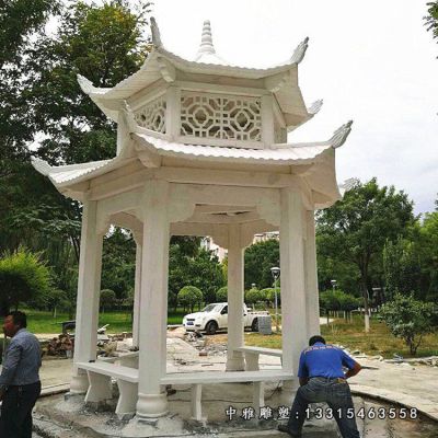 石雕双层凉亭