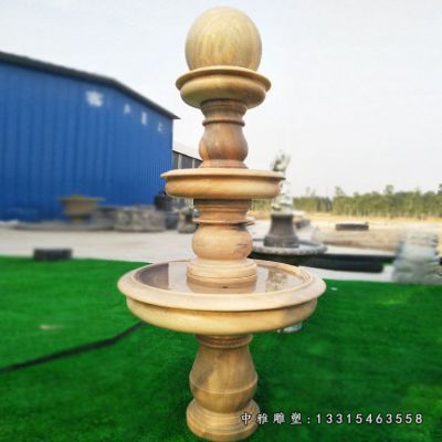 石雕三层风水球