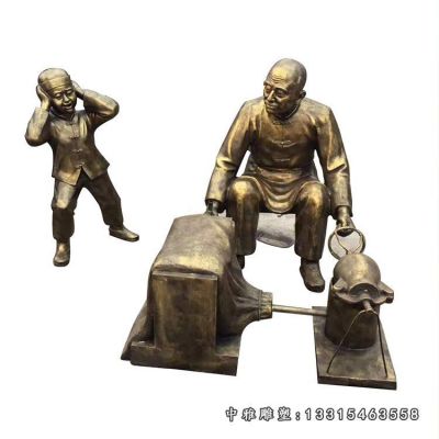 铜雕爆米花人物