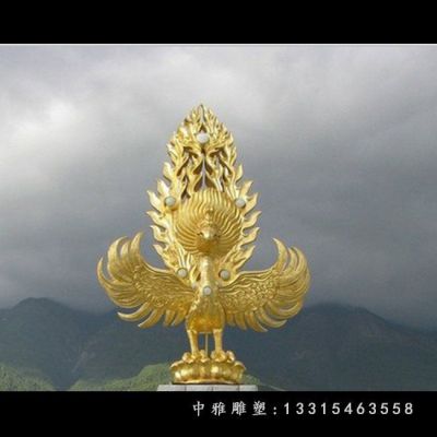 景区凤凰铜雕