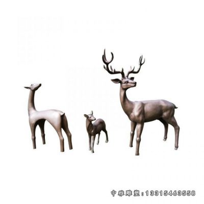 抽象铜雕小鹿