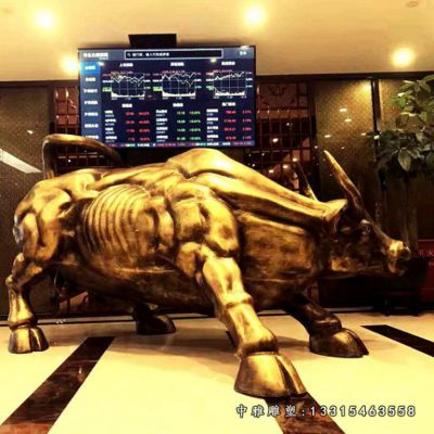 铜雕动物牛摆件