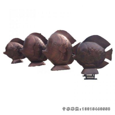 公园铜雕鱼雕塑