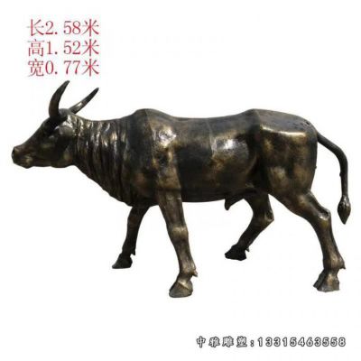 铜雕广场牛摆件