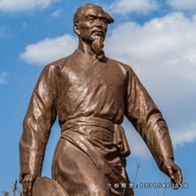 名人徐霞客铜雕