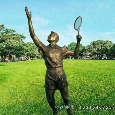 铜雕广场运动人物