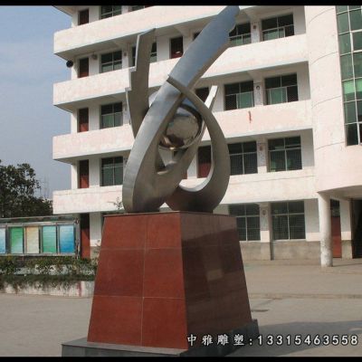 不锈钢企业标志雕塑