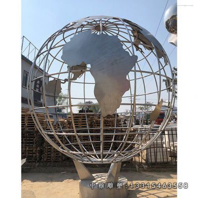 镂空地球仪不锈钢摆件