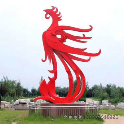 抽象凤凰不锈钢摆件