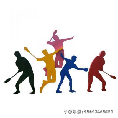 运动人物不锈钢雕像