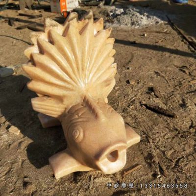 石雕动物鱼雕塑