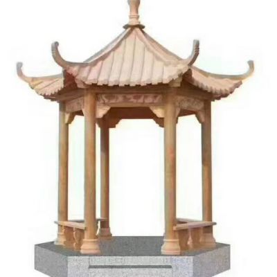 石雕六角凉亭