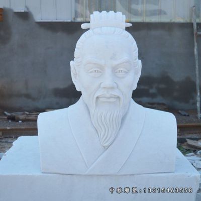 古代人物孟子石雕