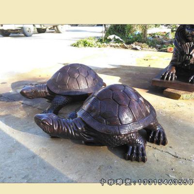 公园乌龟铜雕