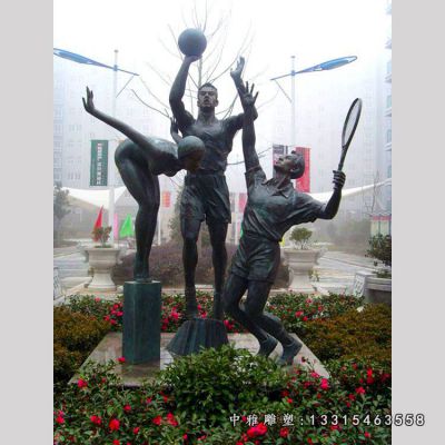 运动人物铜雕