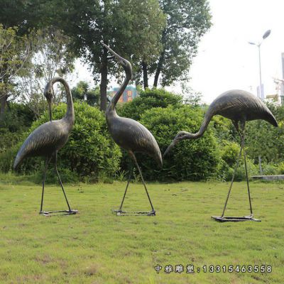 火烈鸟动物铜雕