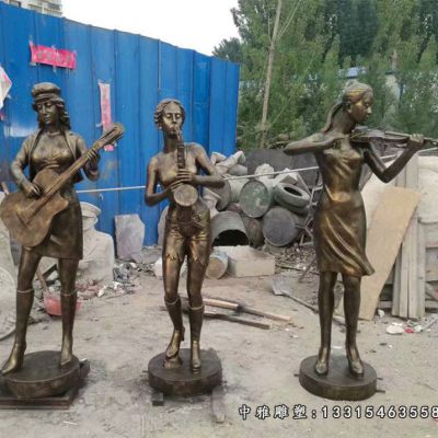 铜雕乐队人物雕塑