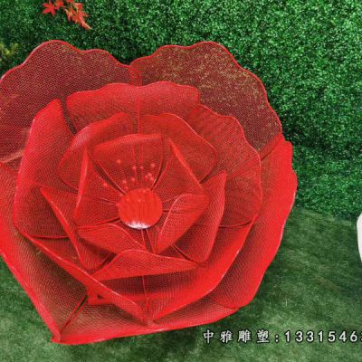 镂空花朵不锈钢雕塑