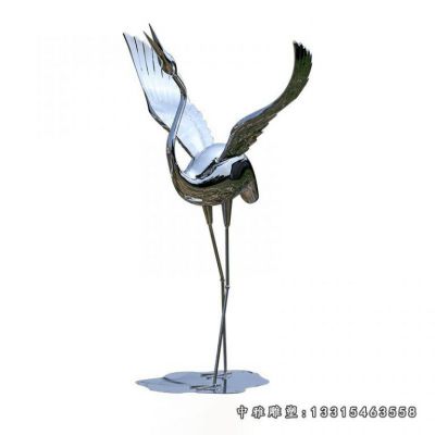 不锈钢动物仙鹤雕塑