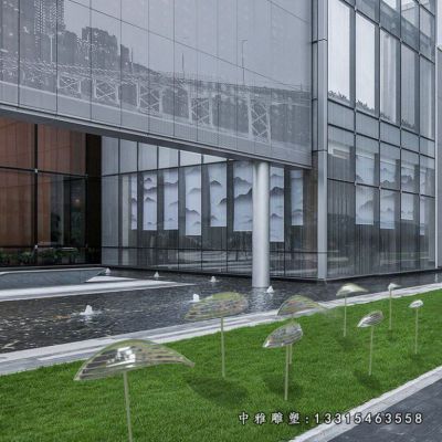 别墅小鱼不锈钢雕塑