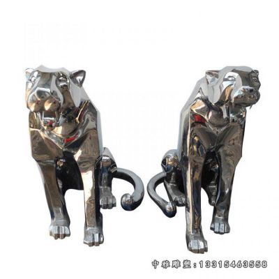 猎豹不锈钢雕塑