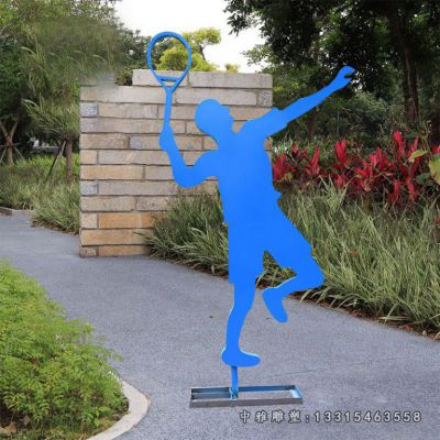 羽毛球人物不锈钢雕塑
