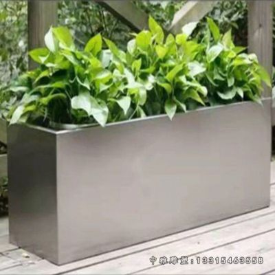 异形花盆不锈钢雕塑