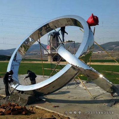 玫瑰花戒指不锈钢雕塑