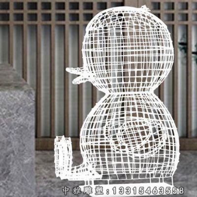 动物鸭子不锈钢雕塑