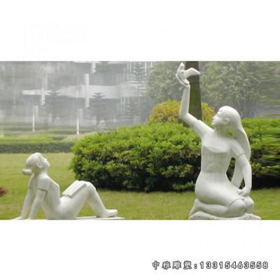 校园学生石雕