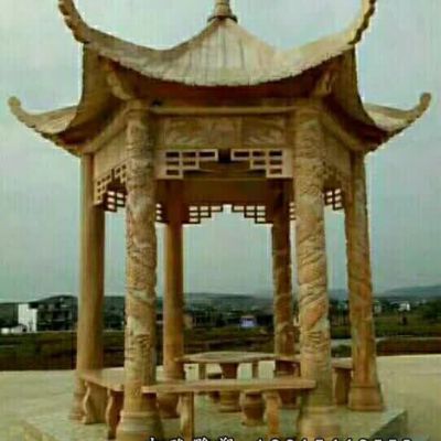 公园凉亭石雕