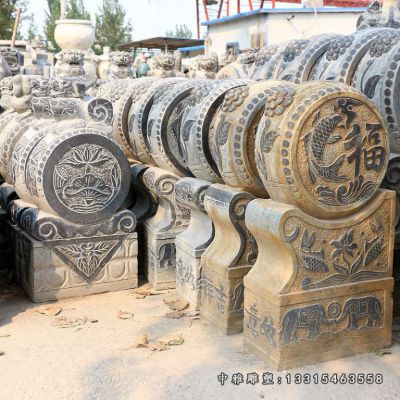 仿古石雕抱鼓石