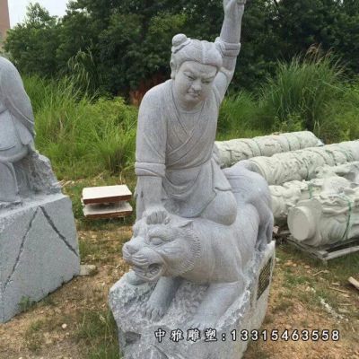 孝道主题人物石雕雕塑