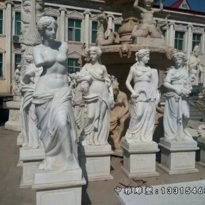 石雕广场西方人物雕塑