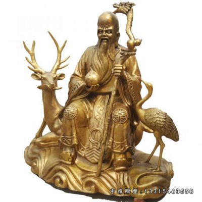 广场铜雕寿星公