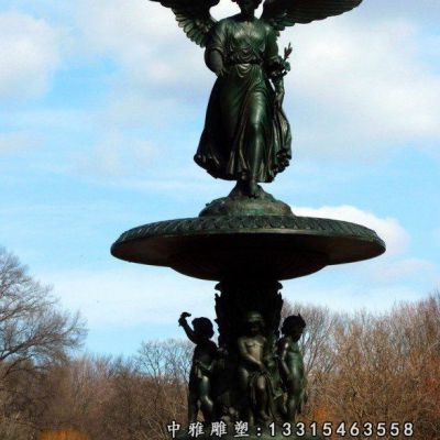 铜雕广场喷泉