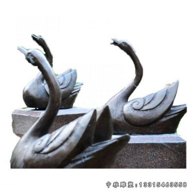 天鹅动物铜雕摆件