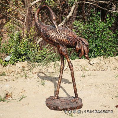 仙鹤动物铜雕