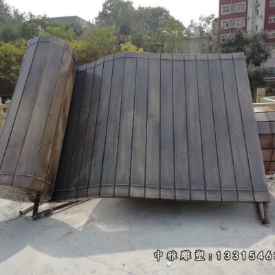 铜雕书籍景观