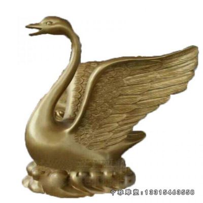 公园天鹅铜雕