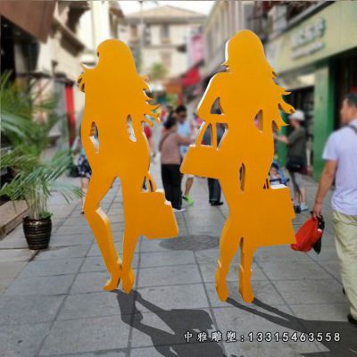 不锈钢商场购物人物