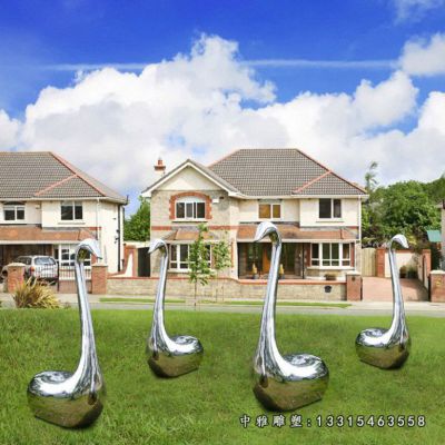 不锈钢抽象天鹅雕塑