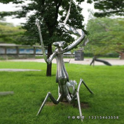 动物螳螂不锈钢摆件