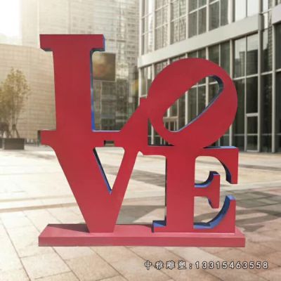 字母love不锈钢摆件
