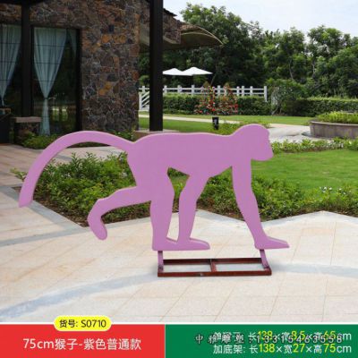 不锈钢剪影动物摆件