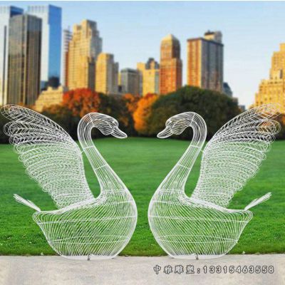 天鹅动物不锈钢摆件